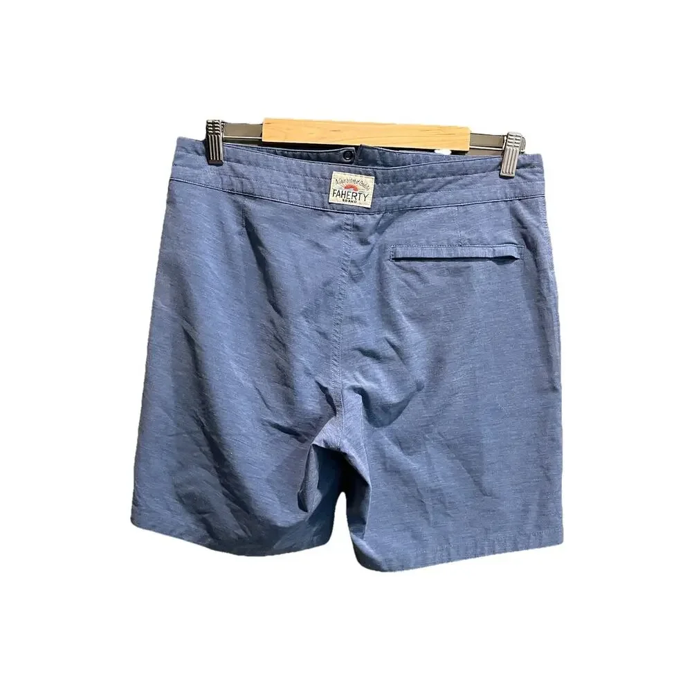 Faherty Blue Green Colorblock Men's Activewear‎ Board Shorts Size 30